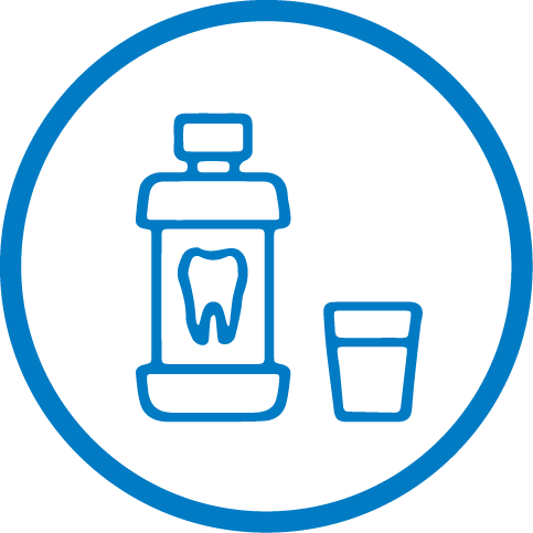 Icon für eine Mundspüllösung.